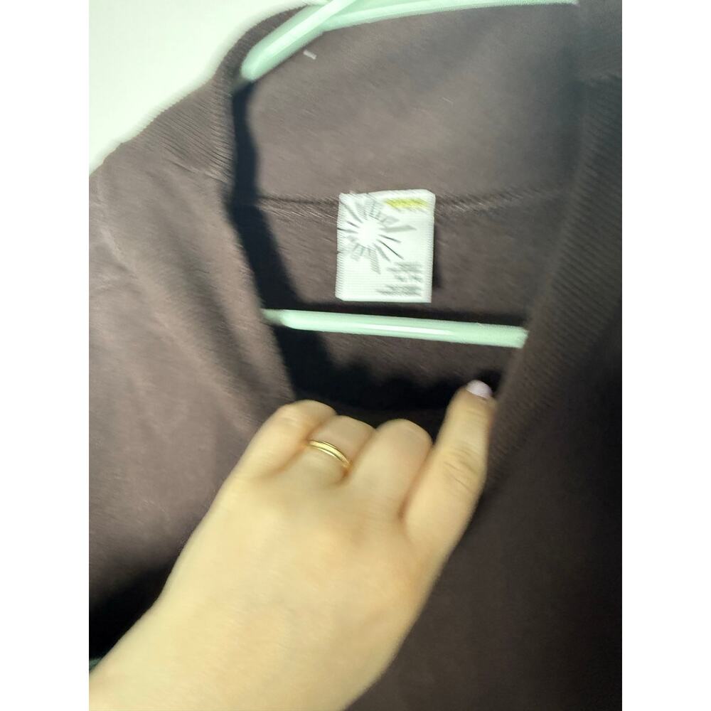 Aerie Offline Cloud Oversized Mock Neck Sweatshirt Dark Brown Size XL - Picture 5 of 6